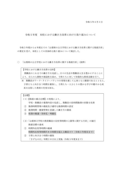 令和5年度うぐいすの杜学園多忙化改善計画のサムネイル